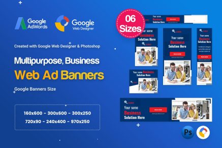 Multi-Purpose Banners HTML5 D52 - GWD and PSD