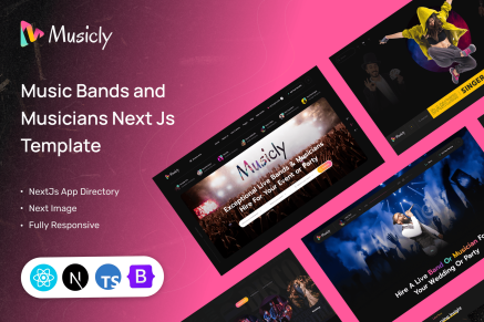 Music Bands and Musicians NextJs Template - Musicly