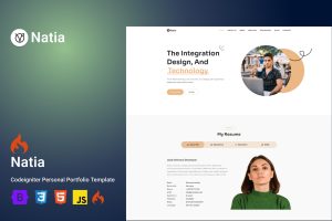 Natia – Personal Portfolio Codeigniter Template