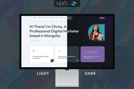 Nemu - Tailwind NextJS Personal Portfolio Template