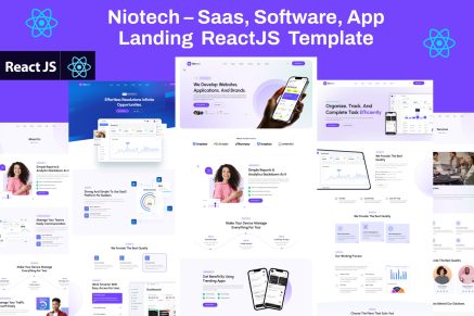 Niotech-Saas,Software,App Landing ReactJS Template