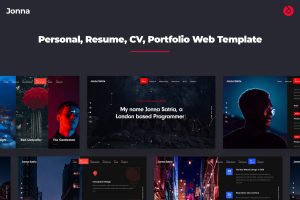 Onepage Personal, Resume, & Portfolio – Jonna