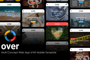 Over – MultiConcept Web App UI Kit Mobile Template