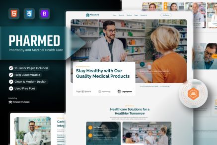 Pharmed - Pharmacy and Medical Health HTML Template
