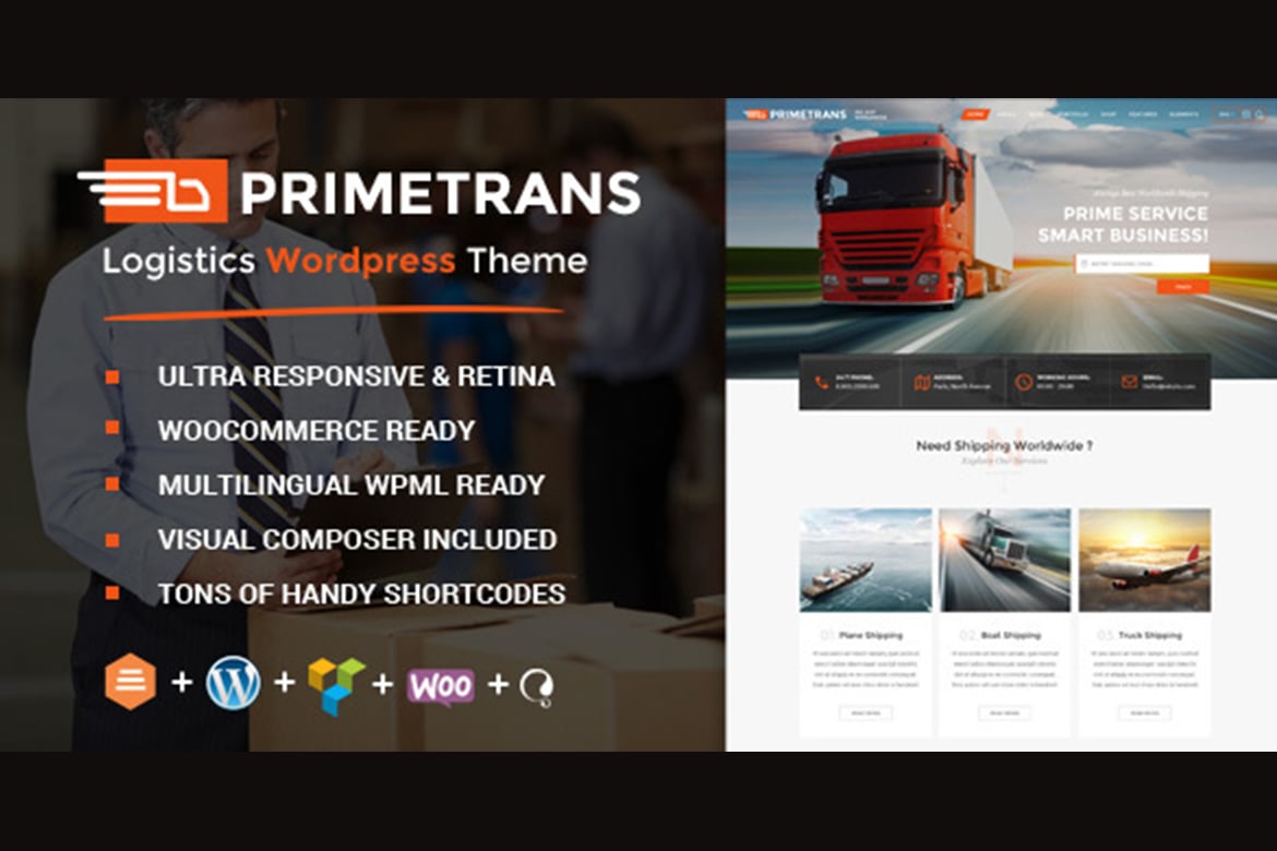 PrimeTrans - Logistics HTML Template