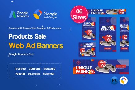 Product Sale Banners HTML5 D51 Ad - GWD and PSD