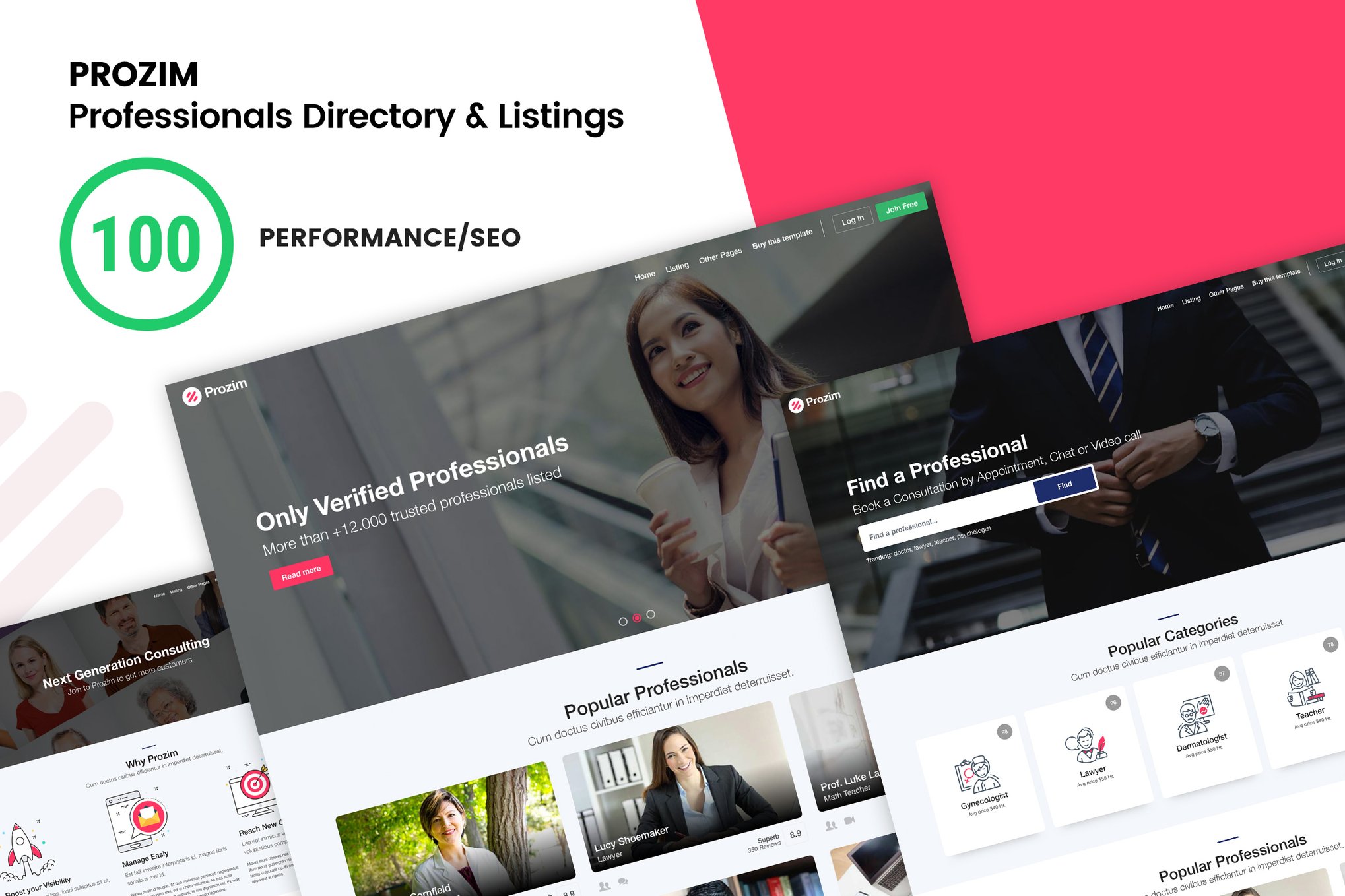 Prozim - Professionals Directory and Listings Templa