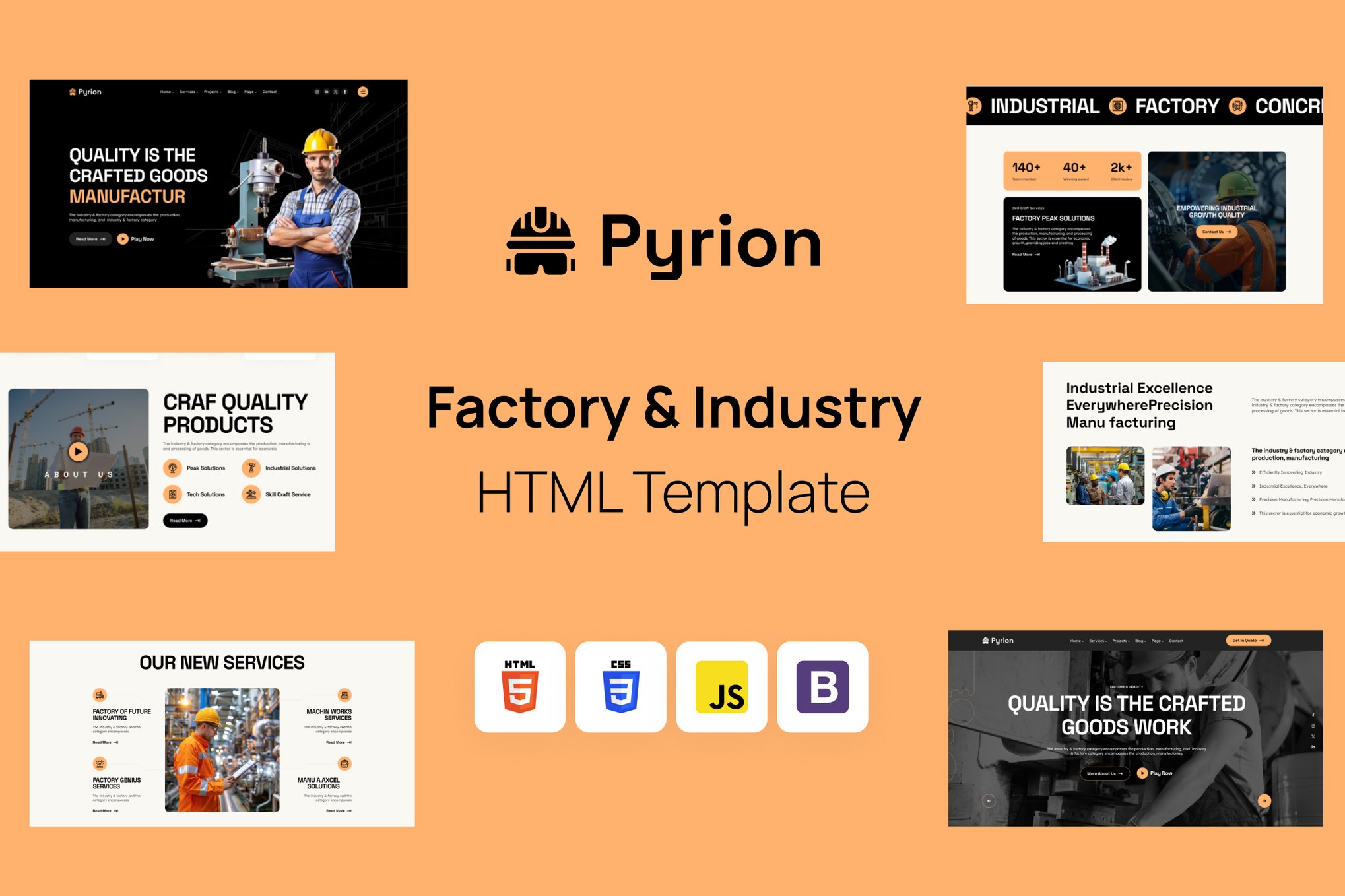 Pyrion - Factory and Industry HTML Template