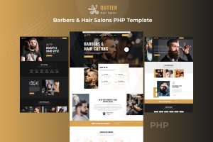 Qutter – Barbers and Hair Salons PHP Template