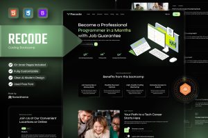 Recode – Coding Bootcamp Elementor Template Kit