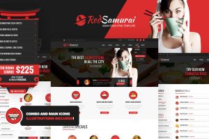 Red Samurai – Sushi and Asian Restaurant HTML