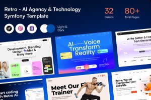 Retro – AI Agency and Technology Symfony Template