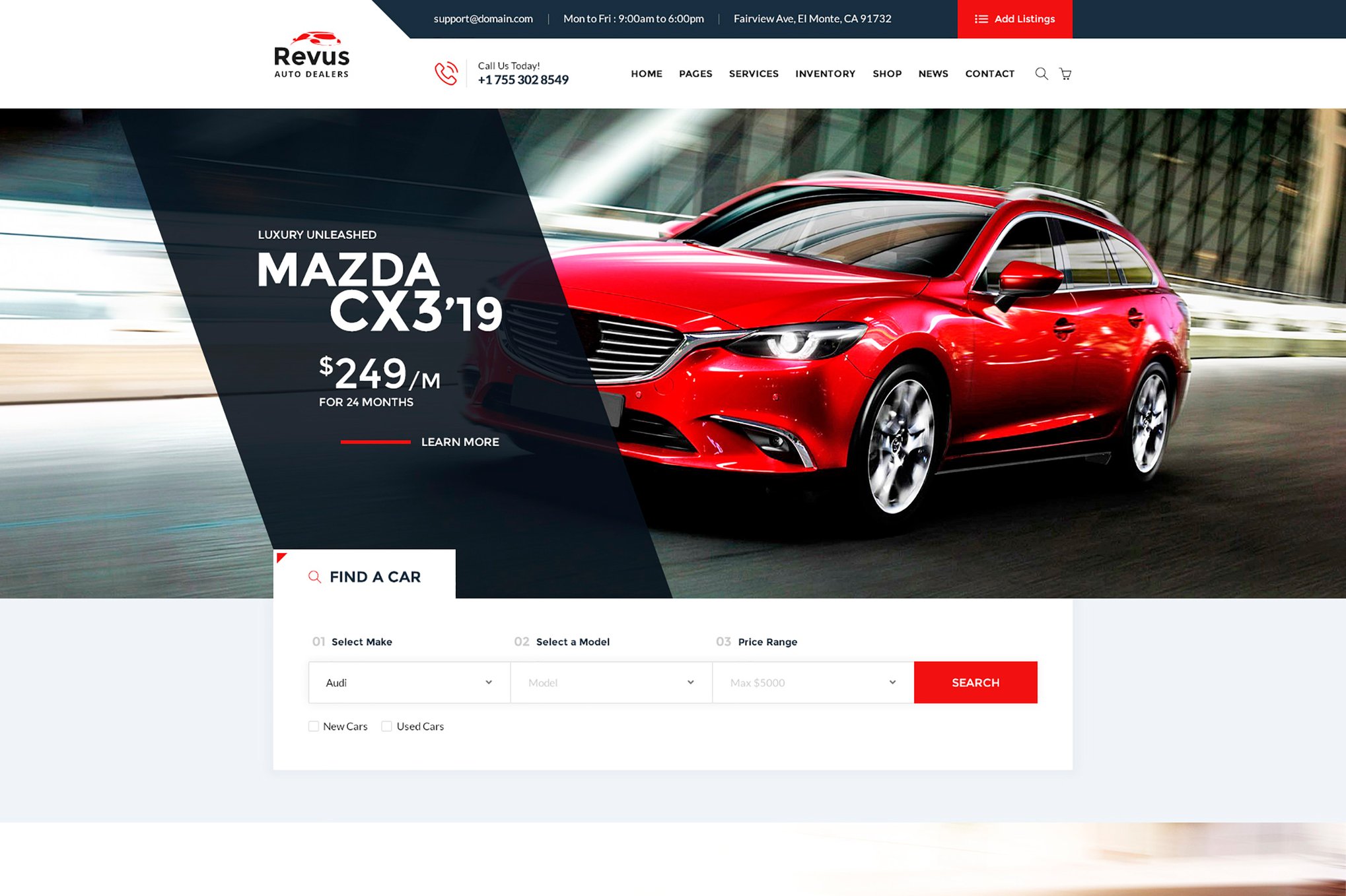 Revus - Autodealer HTML Template