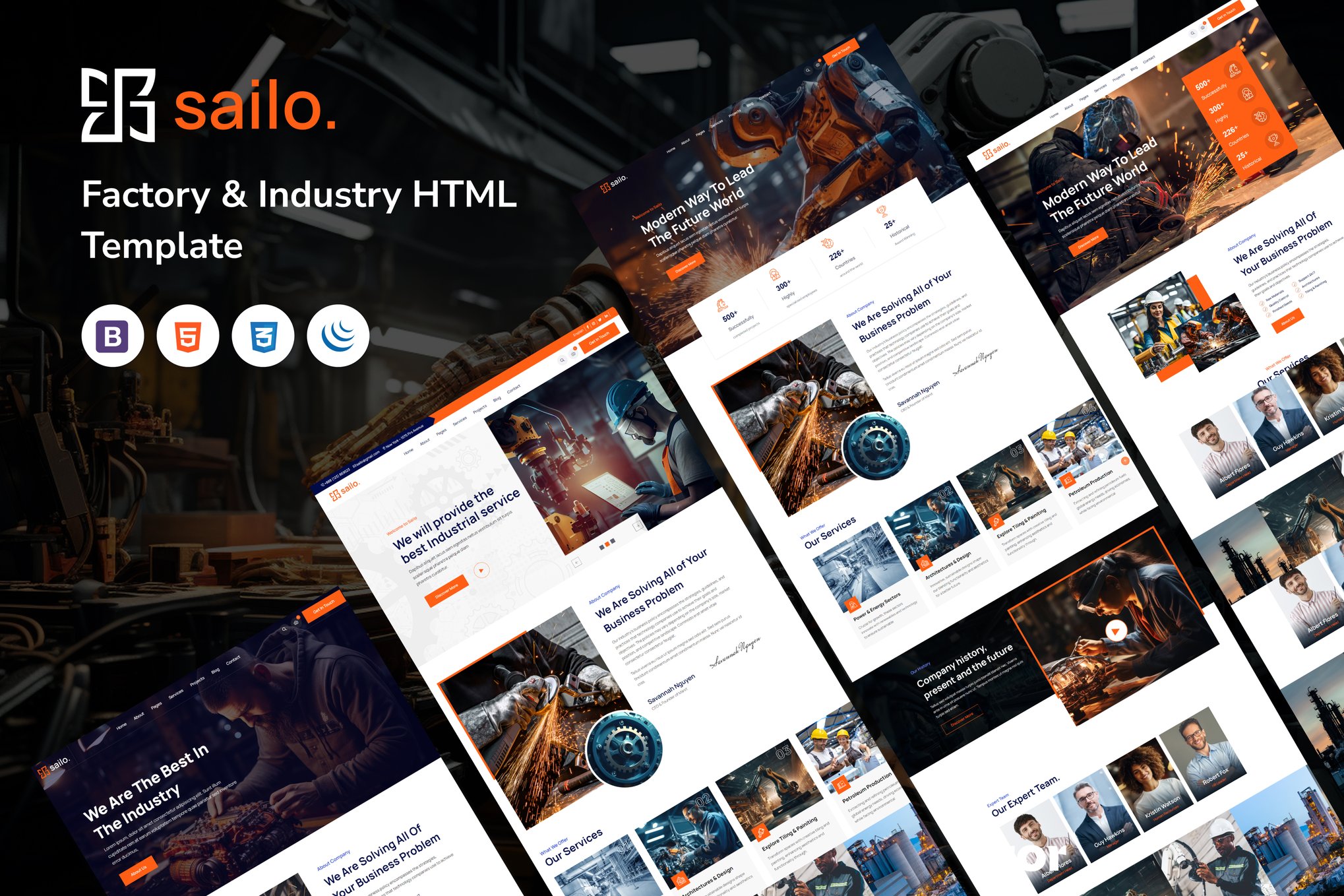 Sailo - Factory and Industry HTML5 Template