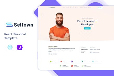 Selfown - React Personal Portfolio Template