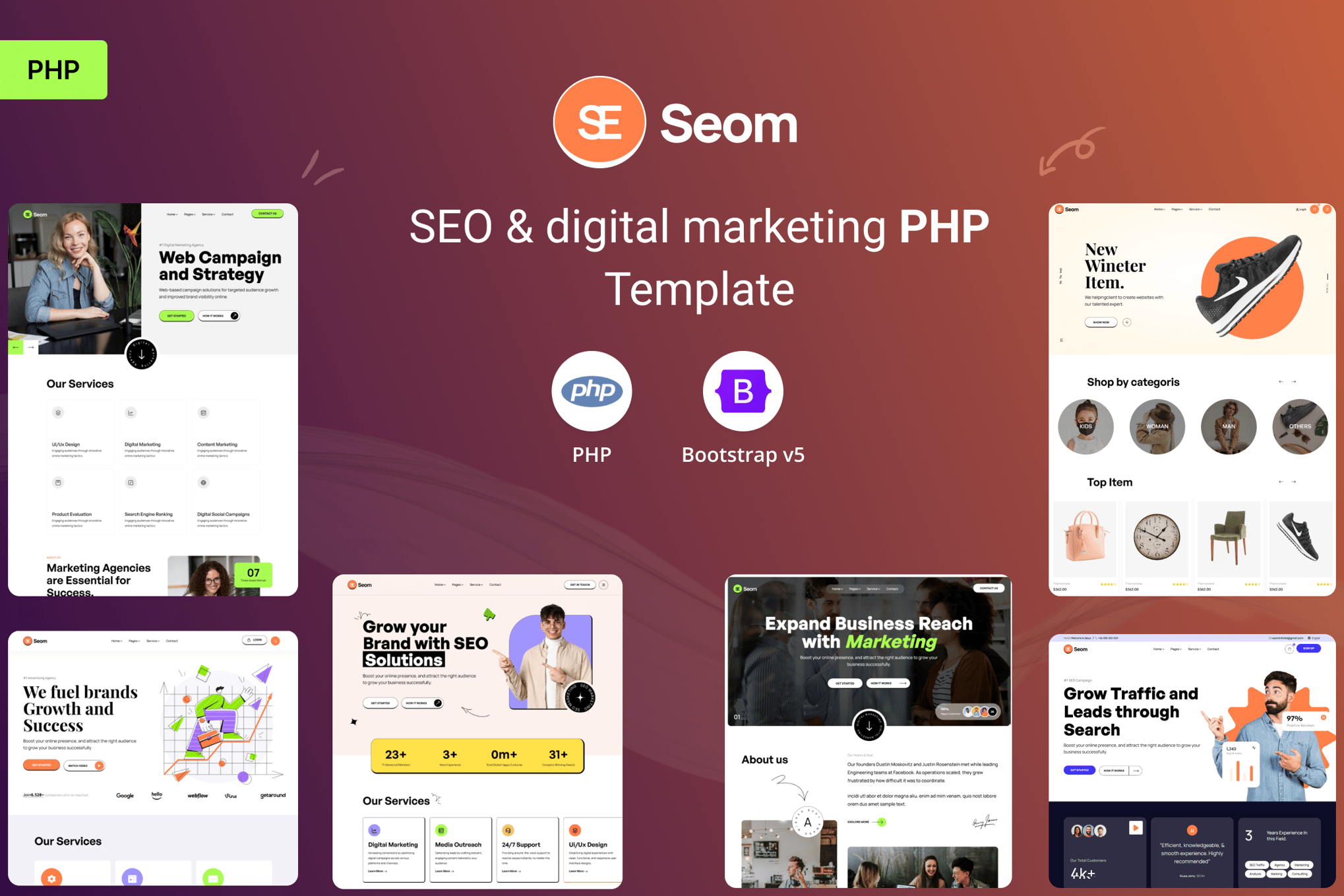 Seom - SEO and digital marketing PHP Template