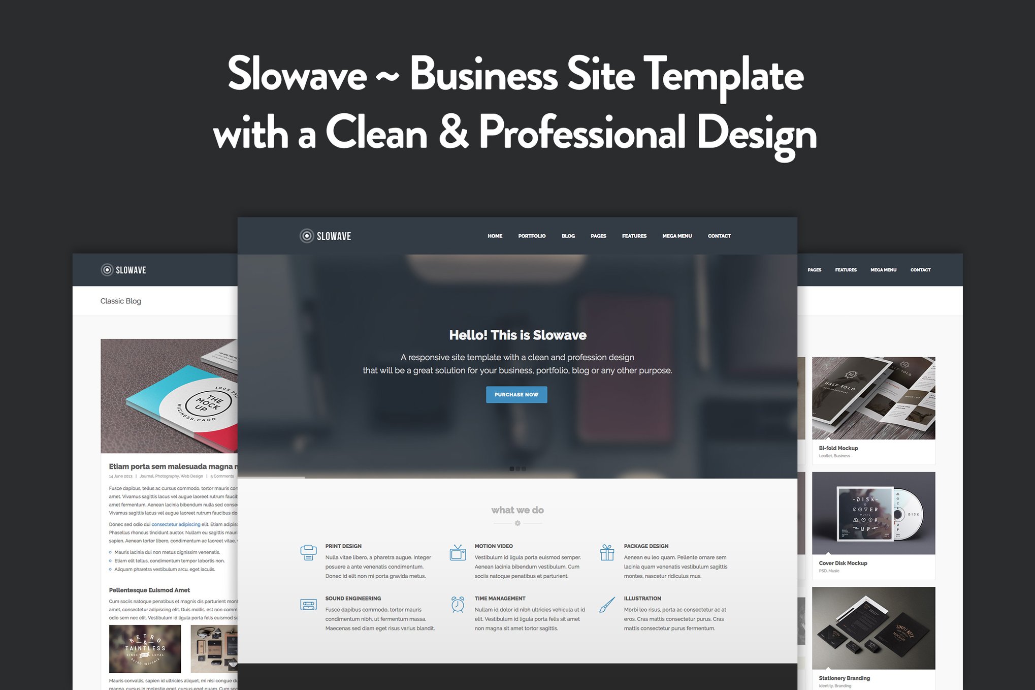 Slowave - Multipurpose Responsive HTML5 Template