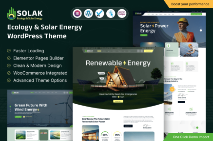 Solak - Ecology and Solar Energy WordPress Theme