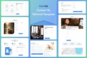 Tailwind CSS Contact Us HTML Template – FormUs