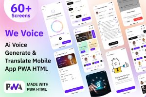 Text to Voice Mobile App HTML Template – We Voice