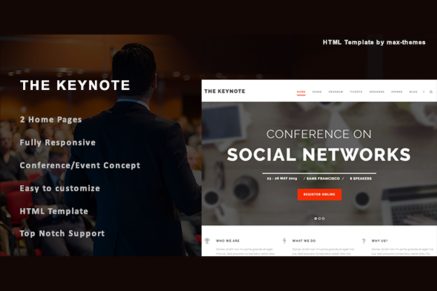 The Keynote - Conference/Event HTML Template