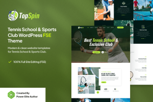 TopSpin – Tennis School & Sports Club WP Theme