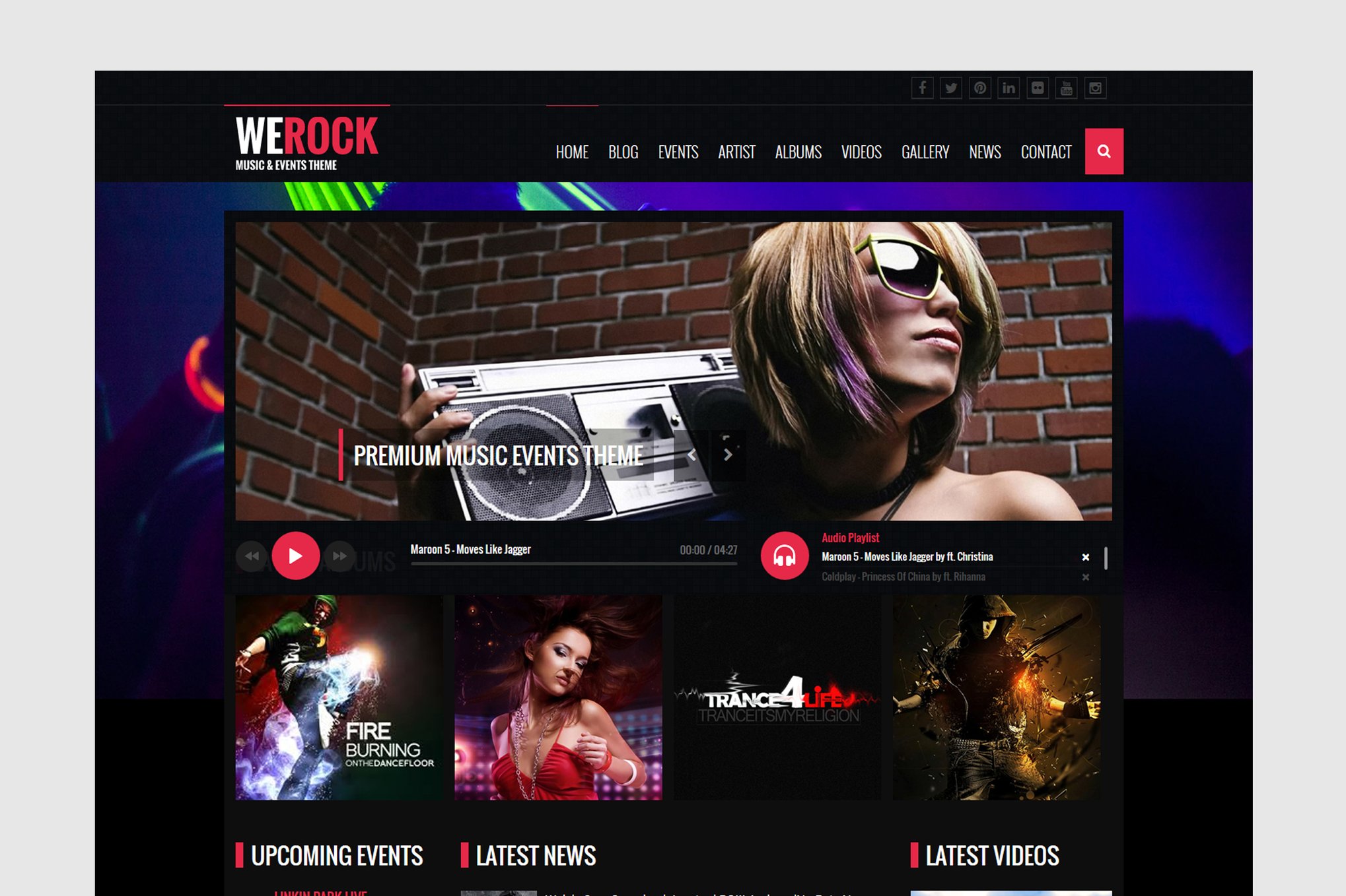 WeRock - Ajax Music Radio Streaming and Event HTML T