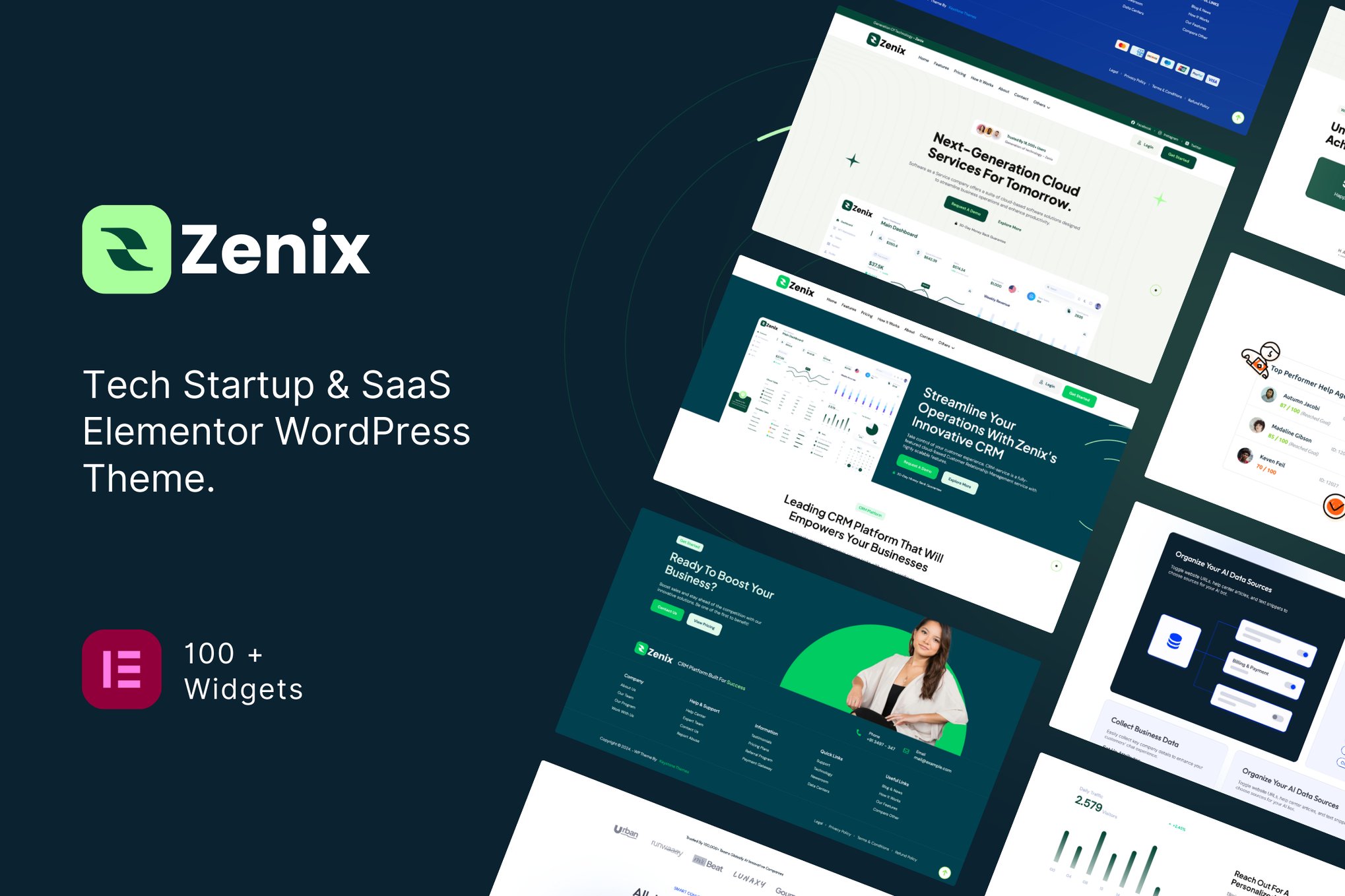 Zenix - Tech Startup and SaaS WordPress Theme 6.2
