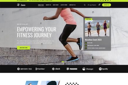 Zunzo - Running Club and Sports React Template