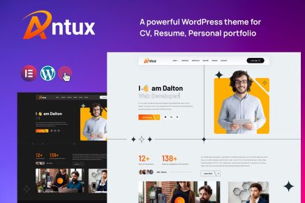Antux - Personal Portfolio WordPress Theme