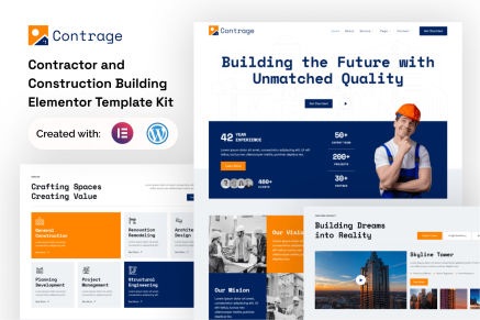 Contrage - Contractor and Construction Building Elementor Template Kit