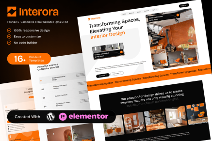 Interora - Interior Design Portfolio Elementor Template Kit