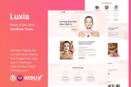 Luxia - Beauty & Spa Center WordPress Theme