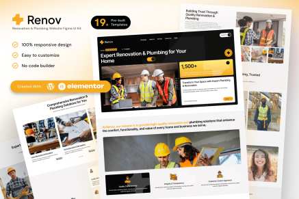 Renov - Renovation & Plumbing Elementor Template Kit