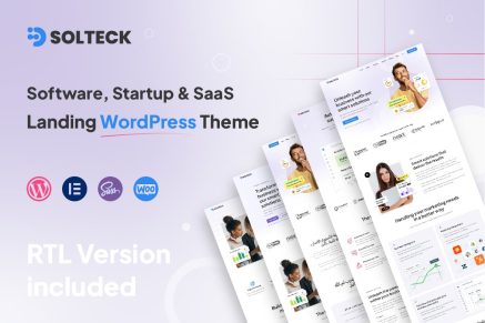 SolTeck - Software, Startup & SaaS Landing WordPress 1.0.4