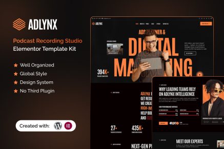 Adlynx- Ads Planner & Digital Marketing Elementor Template Kit