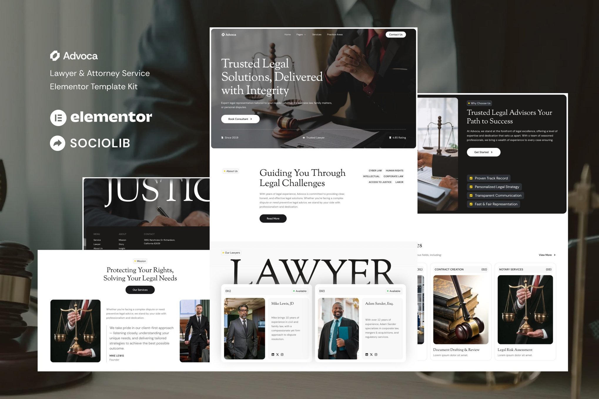 Advoca- Lawyer & Attorney Service Elementor Template Kit