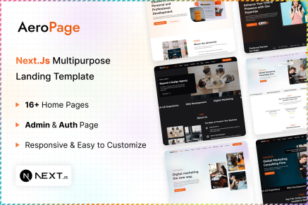 AeroPage- NextJs Multipurpose Landing Page Theme