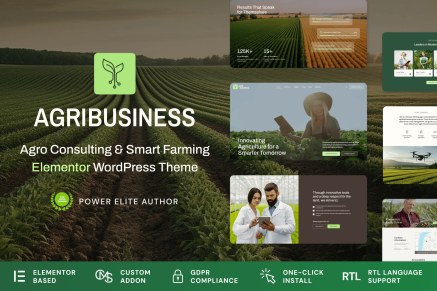 Agribusiness 1.0.1- Farming Agriculture WordPress Theme