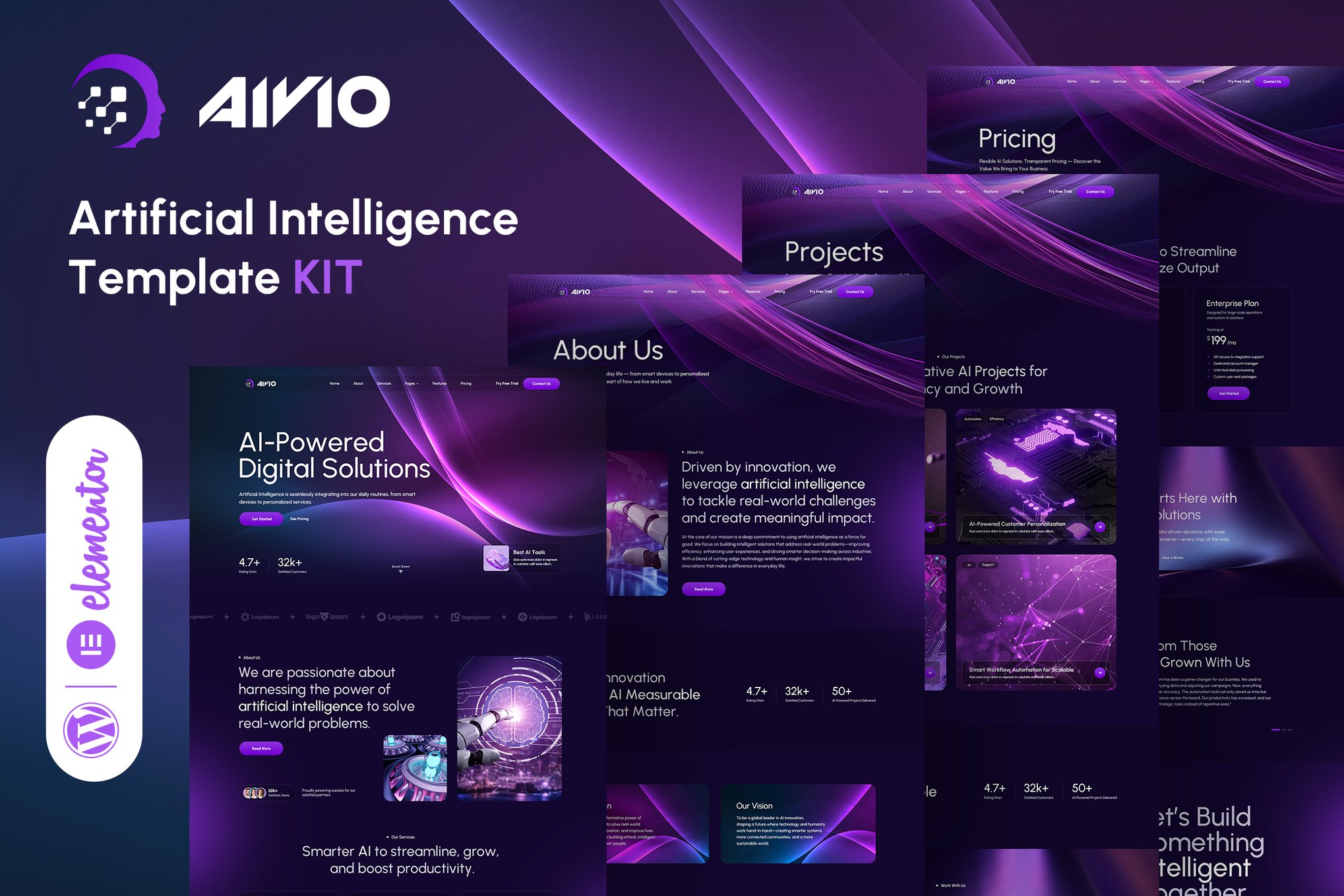 Aivio- Artificial Intelligence Elementor Template Kit