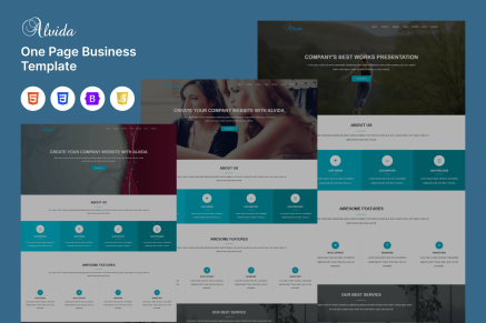 Alvida- One Page Business & Agency HTML Template