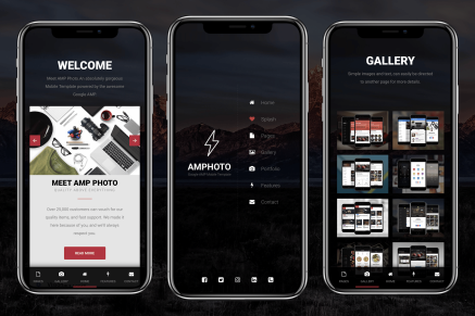 AMP Photo Mobile | Google AMP Mobile News Template