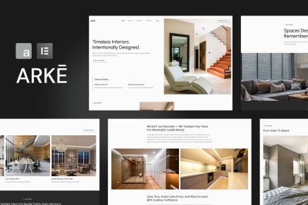 Arke- Interior Design Studio Elementor Template Kit