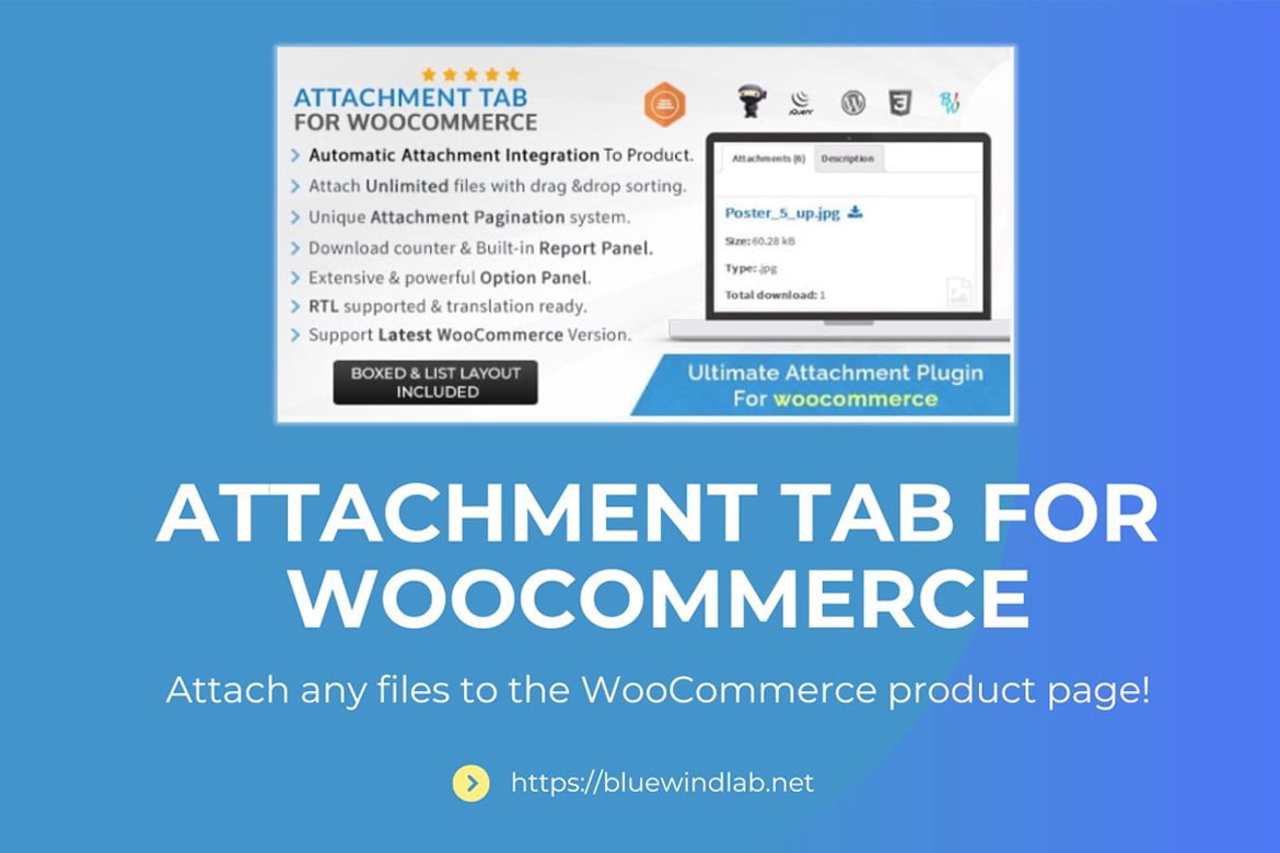 Attachment Tab For Woocommerce