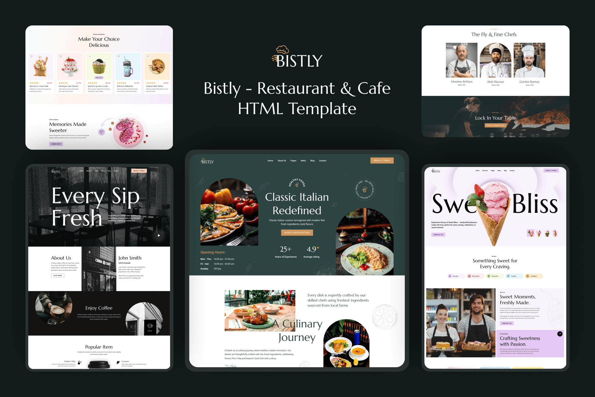 Bistly- Restaurant & Cafe HTML Template