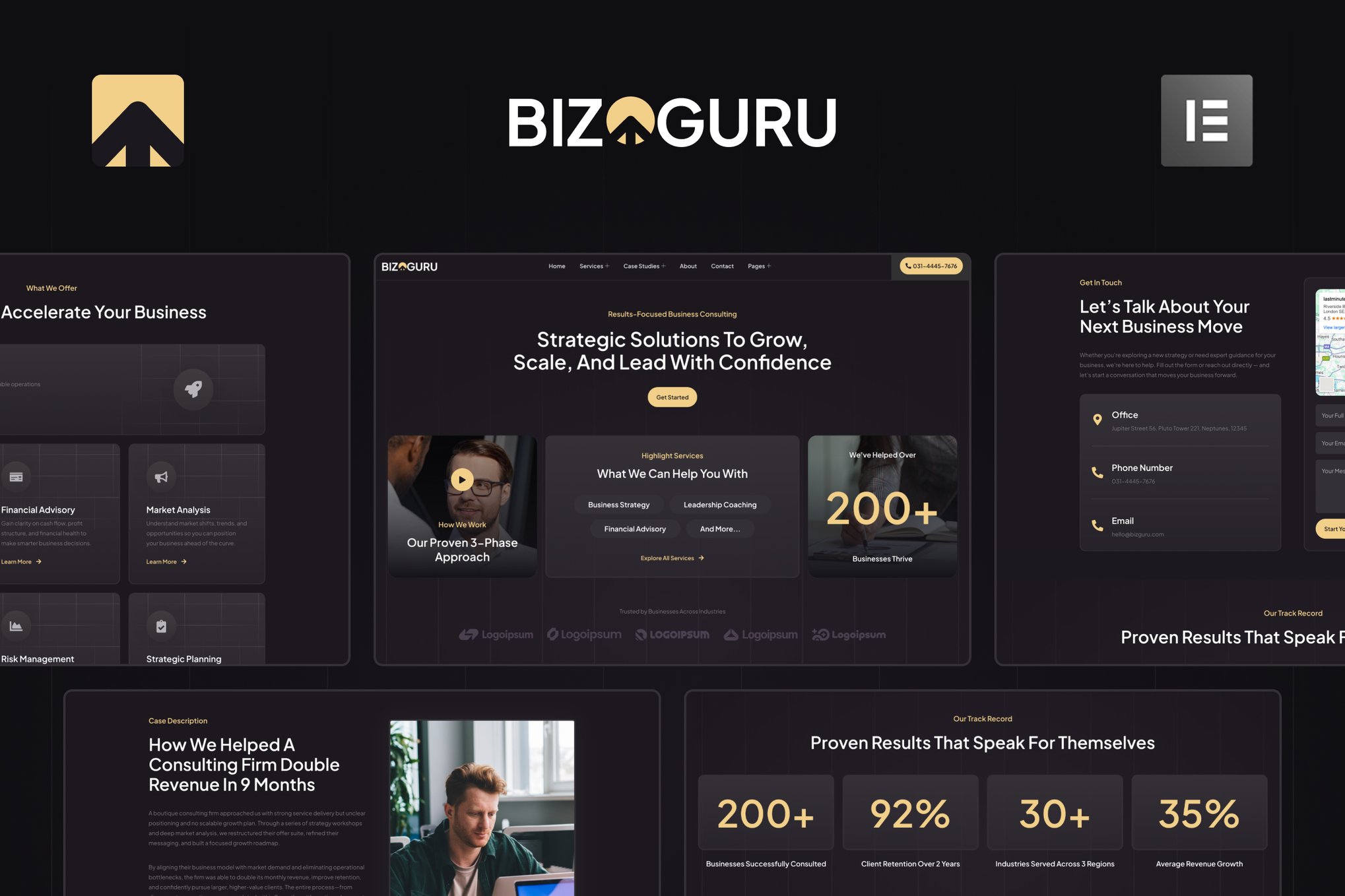 BizGuru- Business Consulting Elementor Template Kit
