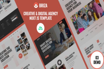 Briza Creative Digital Agency Vue Nuxt Js Template