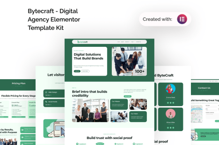 Bytecraft- Digital Agency Elementor Template Kit