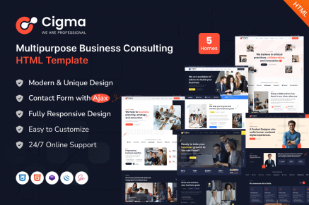 Cigma- Multipurpose Business Consulting HTML Template