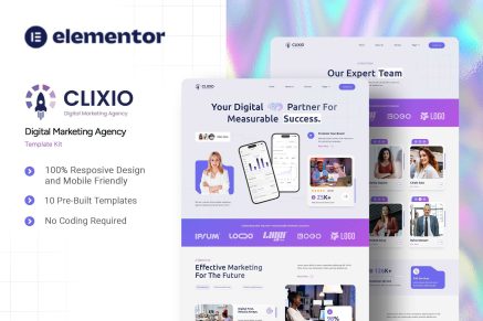 Clixio- Digital Marketing Agency Elementor Template Kit